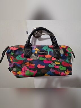 Dooney & Bourke Multicolor Duck-Print Satchel - Black Trim